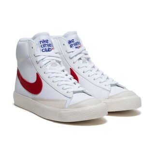 NEW Nike Blazer Mid '77 White/Red Size 6.5Y/8 Women's Sneakers DH9700 100